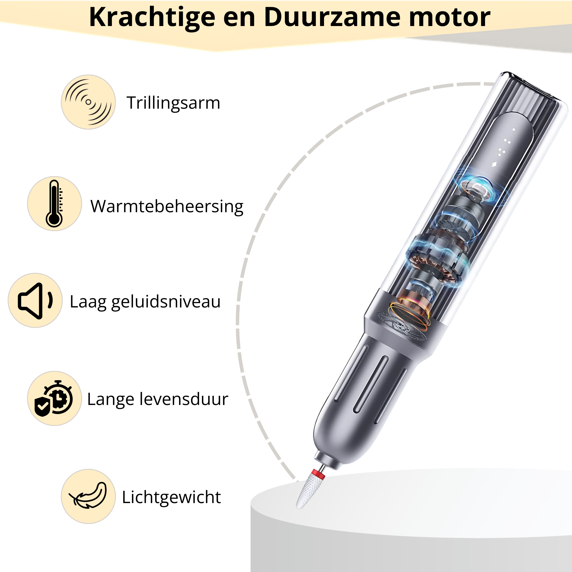 Elektrische Nagelvijl - Draadloze Nagelfrees - Oplaadstation