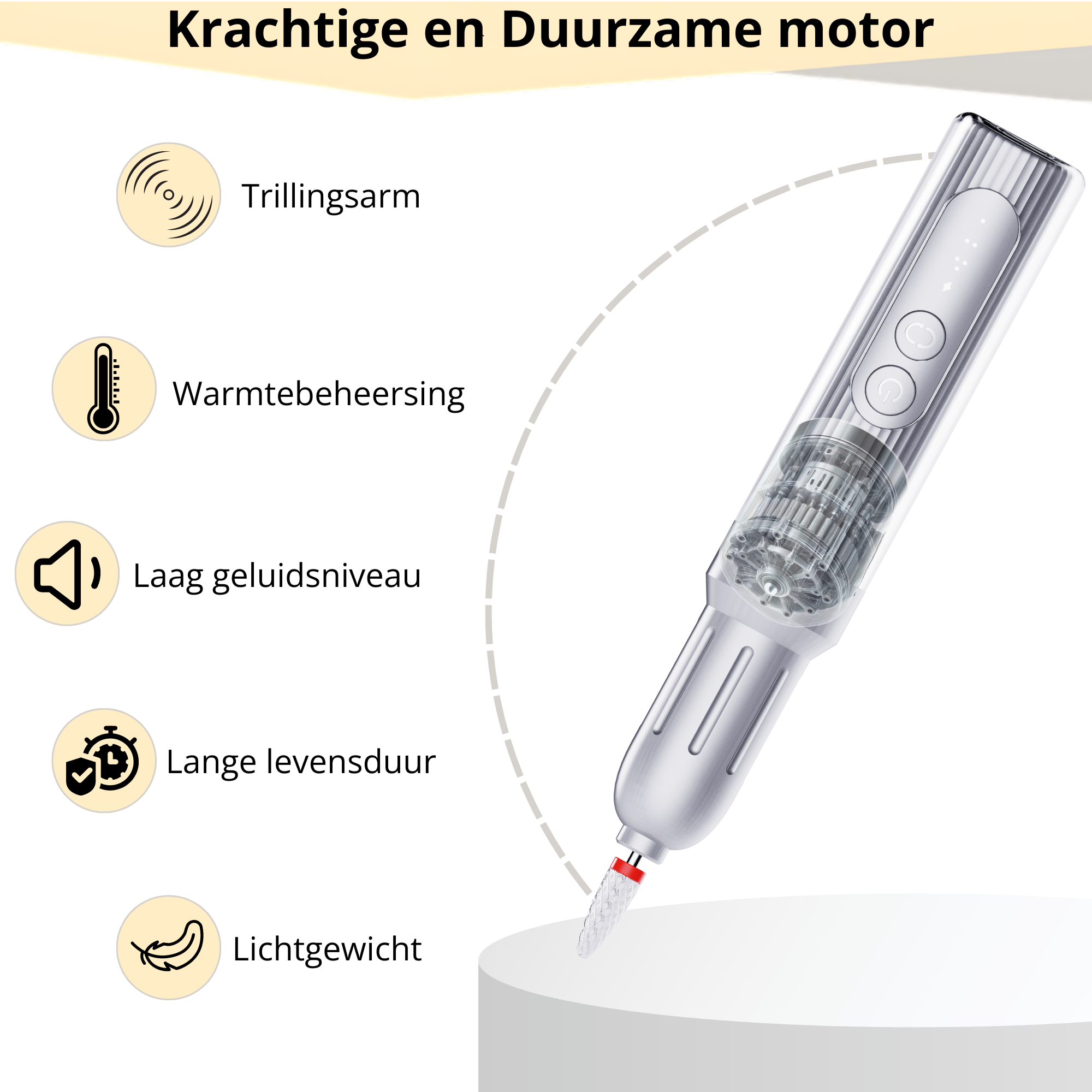 Elektrische Nagelvijl - Draadloze Nagelfrees - Oplaadstation