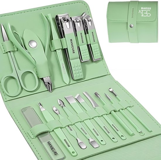 16-Delige Pedicure en Manicure Set - Complete Verzorgingsset voor Handen, Voeten en Gezicht