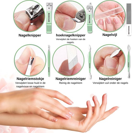 16-Delige Pedicure en Manicure Set - Complete Verzorgingsset voor Handen, Voeten en Gezicht